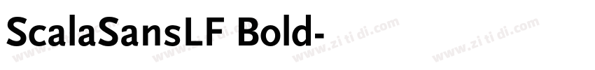 ScalaSansLF Bold字体转换